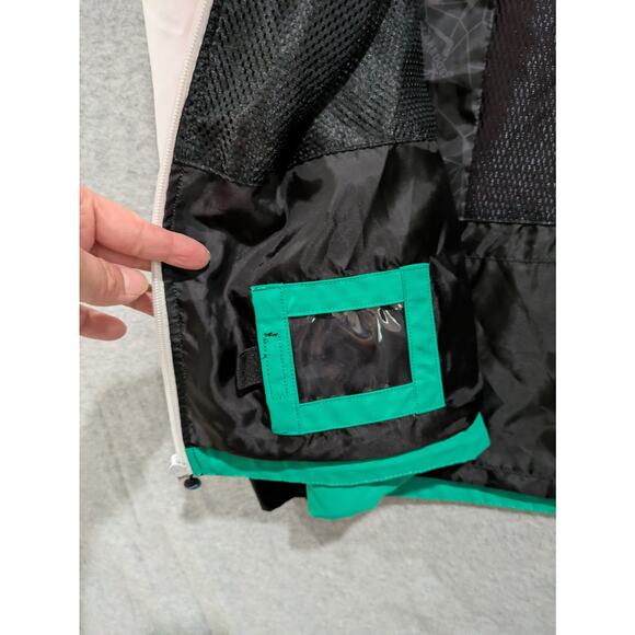 Polar Edge Hooded Jacket Women'sโ Medium Color Block Track Windbreaker Full Zip - Picture 11 of 16